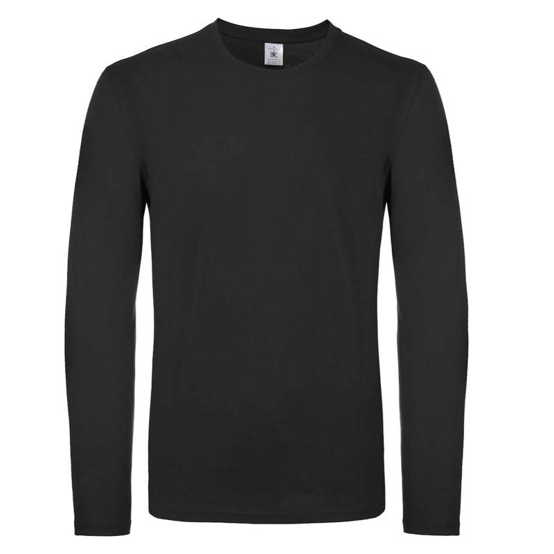 B and C - B&C LangarmTShirt #E150, für Damen, Schwarz, Größe L von B and C