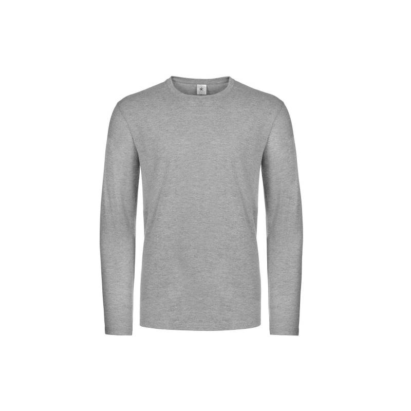 B&c Langarmtshirt #e190 Herren Grau L von B and C