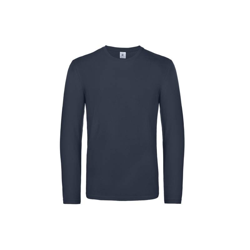 B&c Langarmtshirt #e190 Herren Marine L von B and C