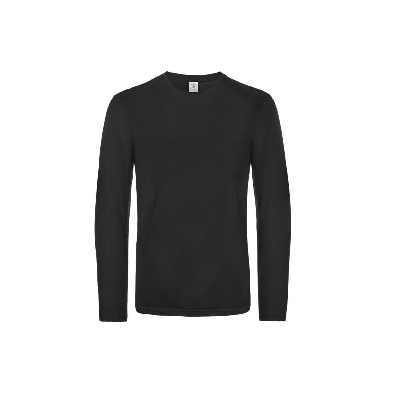 B&c Langarmtshirt #e190 Herren Schwarz S von B and C