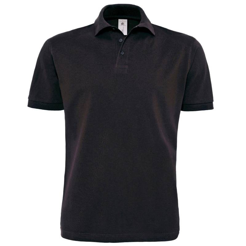 B&c Poloshirt Heavymill, Kurzarm Herren Schwarz 3XL von B and C