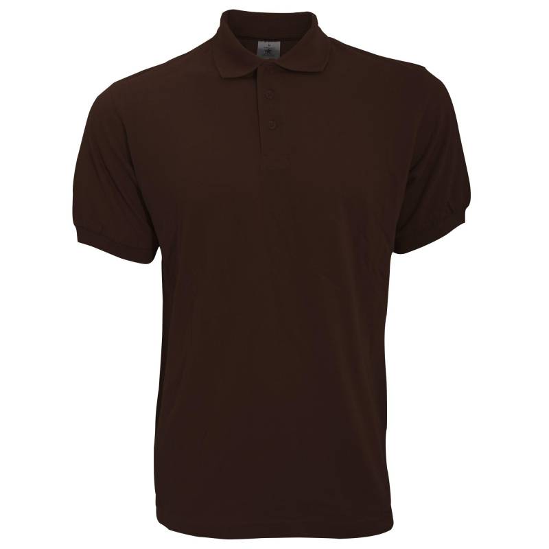 B&c Poloshirt Safran Kurzarm Herren Braun S von B and C