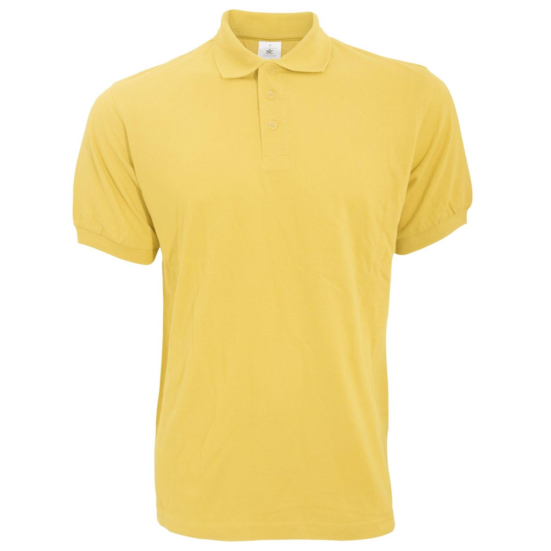 B&c Poloshirt Safran Kurzarm Herren Gold XL von B and C