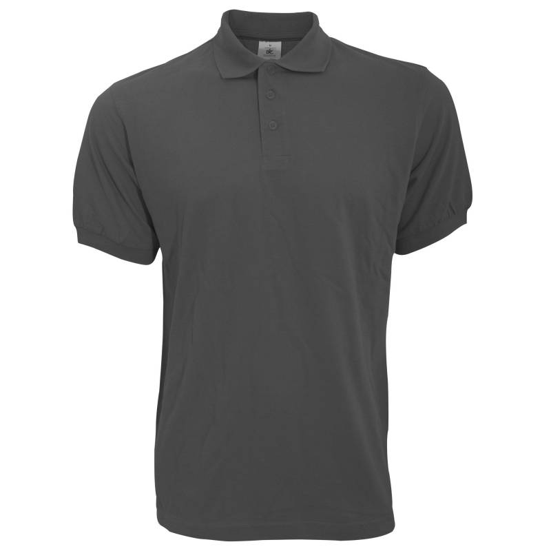 B&c Poloshirt Safran Kurzarm Herren Grau L von B and C