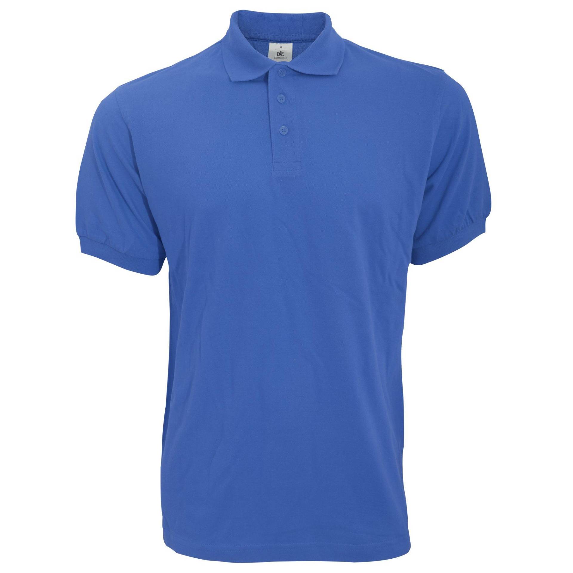 B&c Poloshirt Safran Kurzarm Herren Königsblau 3XL von B and C