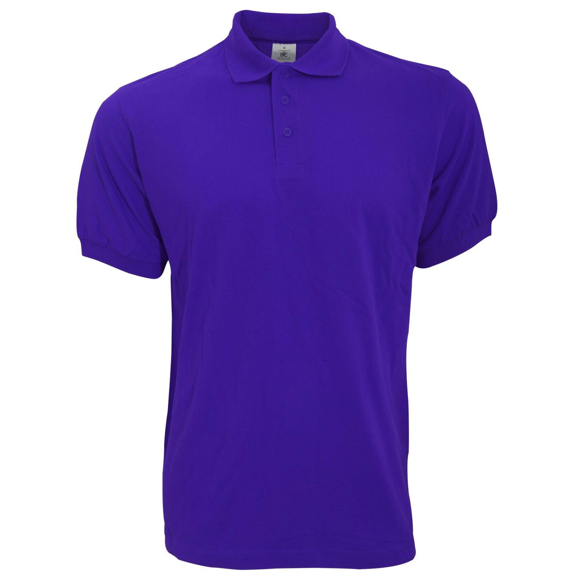 B&c Poloshirt Safran Kurzarm Herren Lila XL von B and C