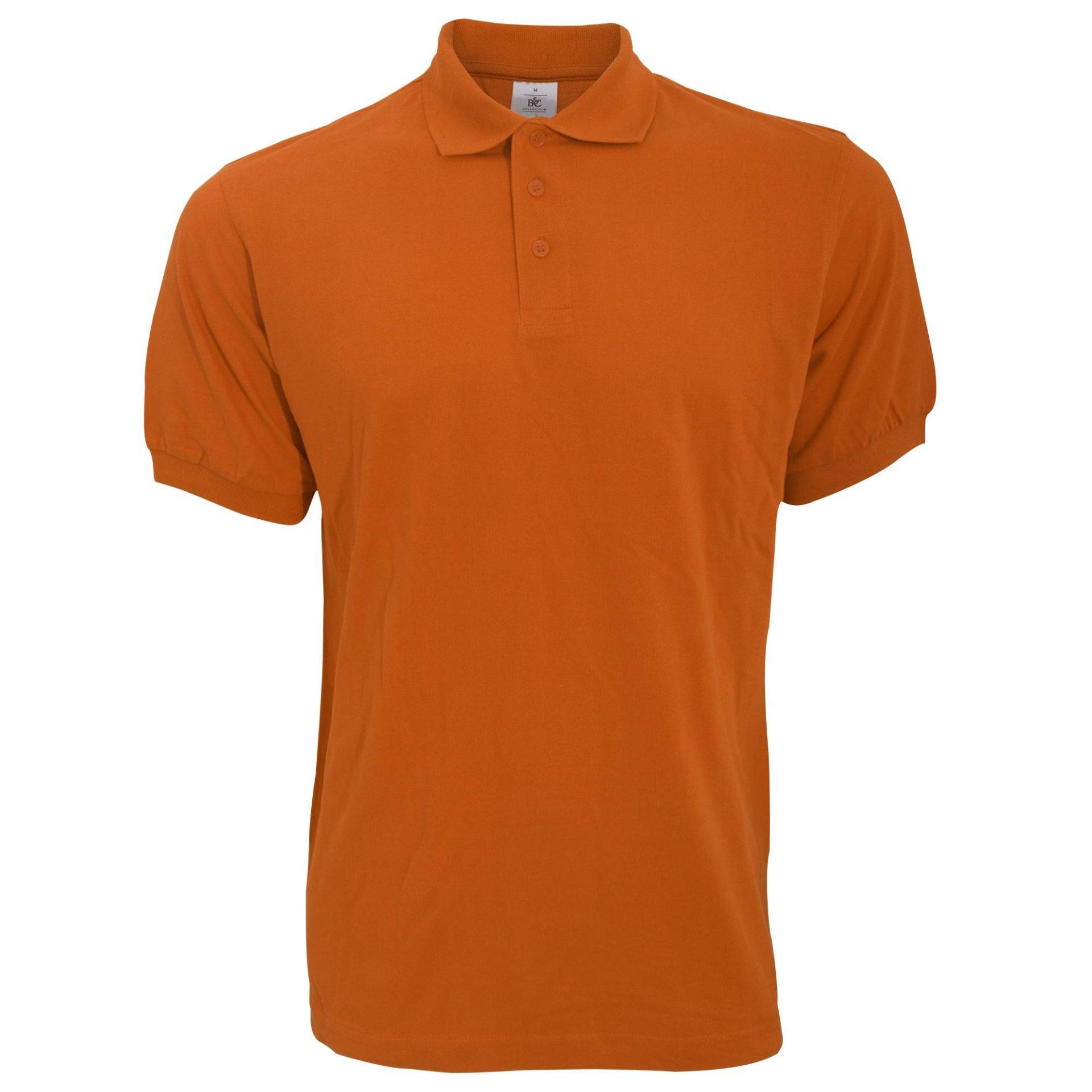 B&c Poloshirt Safran Kurzarm Herren Orange XL von B and C