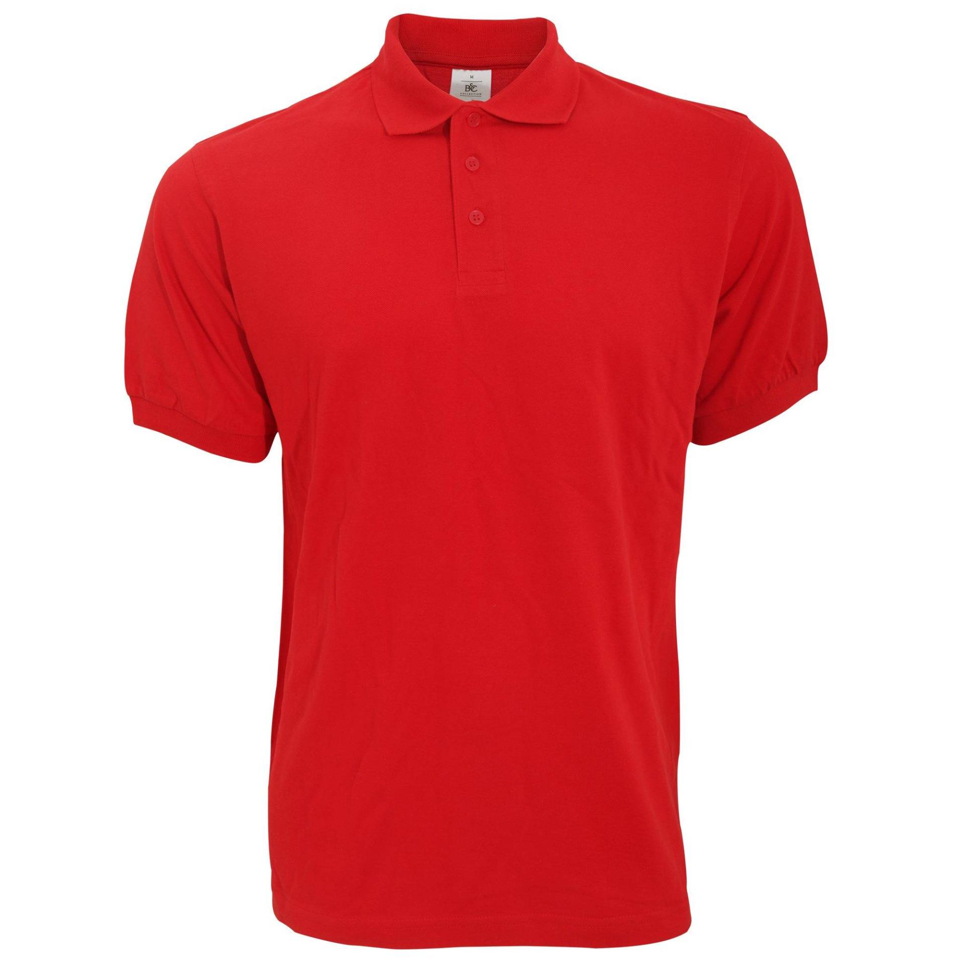 B&c Poloshirt Safran Kurzarm Herren Rot Bunt L von B and C