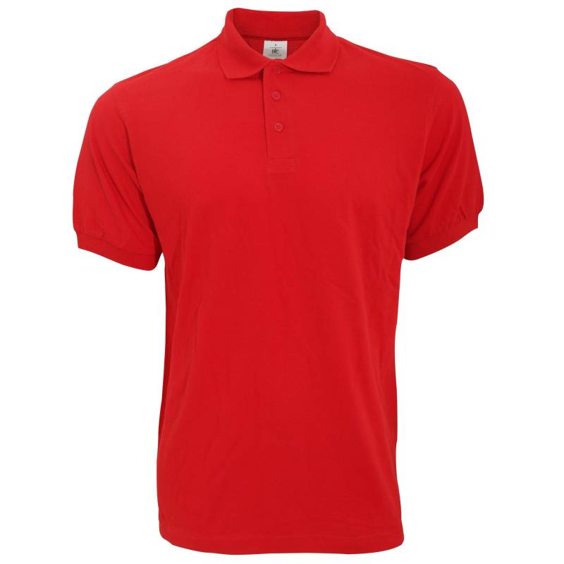 B&c Poloshirt Safran Kurzarm Herren Rot Bunt M von B and C