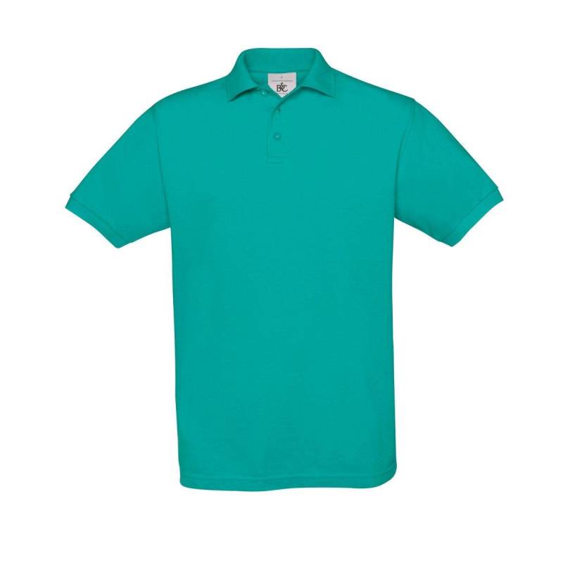 B&c Poloshirt Safran Kurzarm Herren Türkisblau XXL von B and C