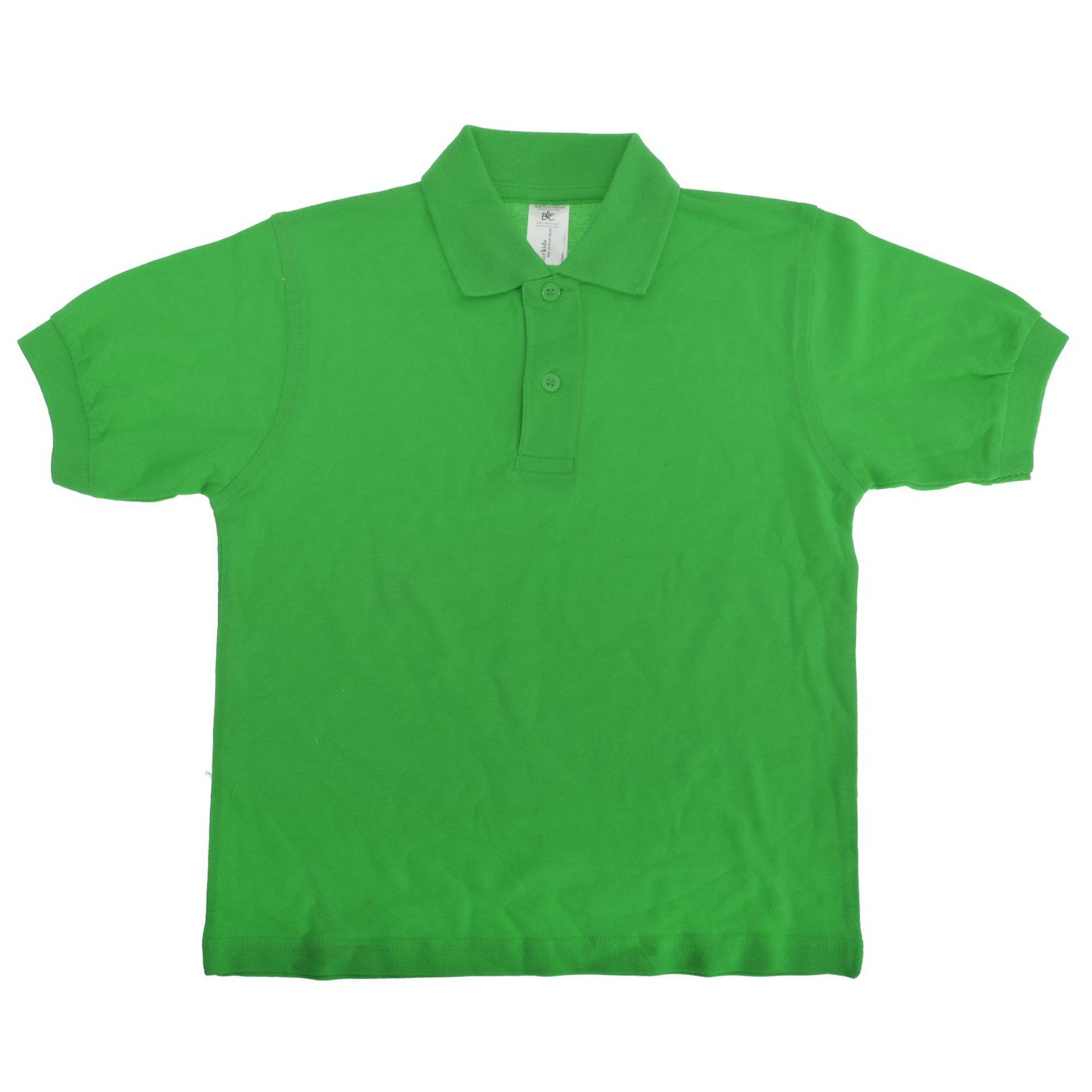 B&c Safran Polo Shirt (2 Stückpackung) Mädchen Grün 12-14A von B and C