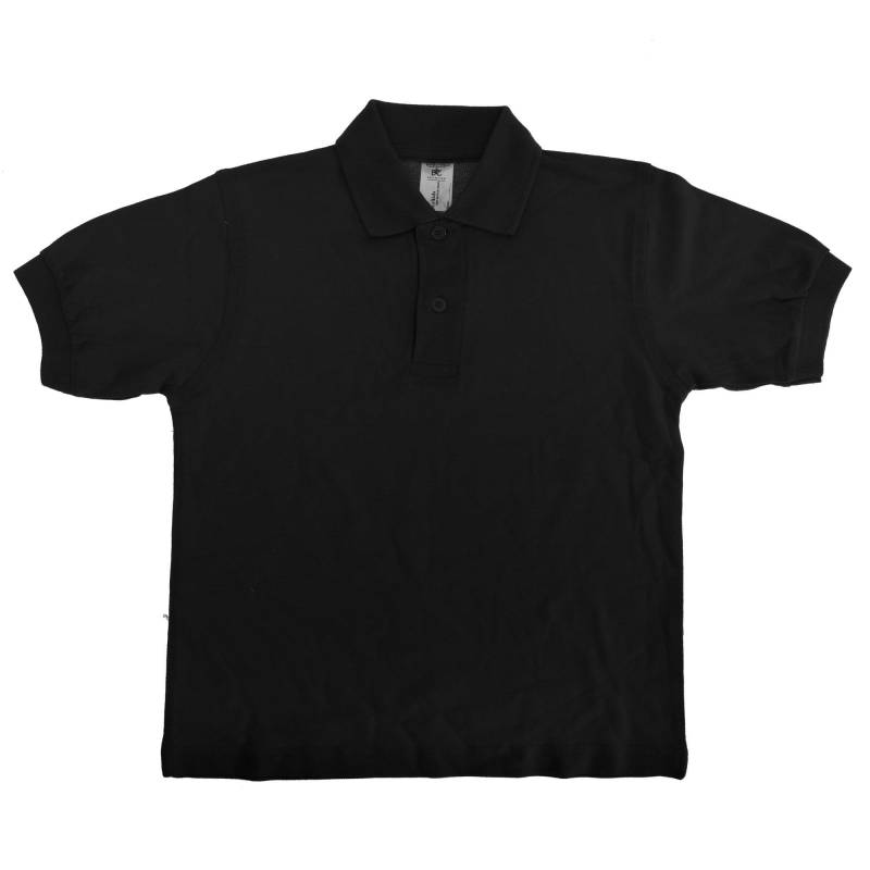 B&c Safran Polo Shirt (2 Stückpackung) Mädchen Schwarz 9-11A von B and C