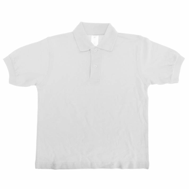 B&c Safran Polo Shirt (2 Stückpackung) Mädchen Weiss 7-8A von B and C