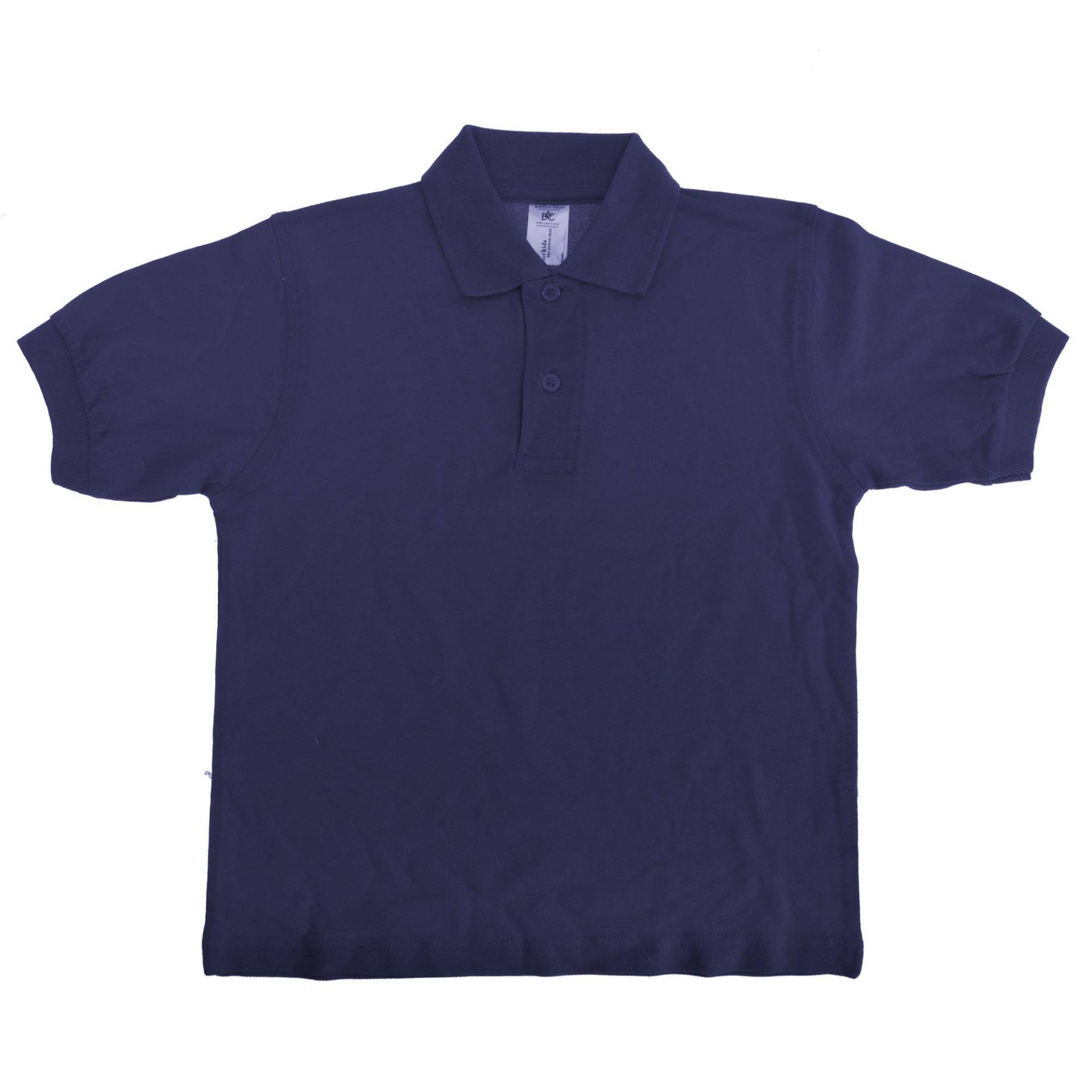 B&c Safran Polo Shirt Mädchen Marine 12-14A von B and C