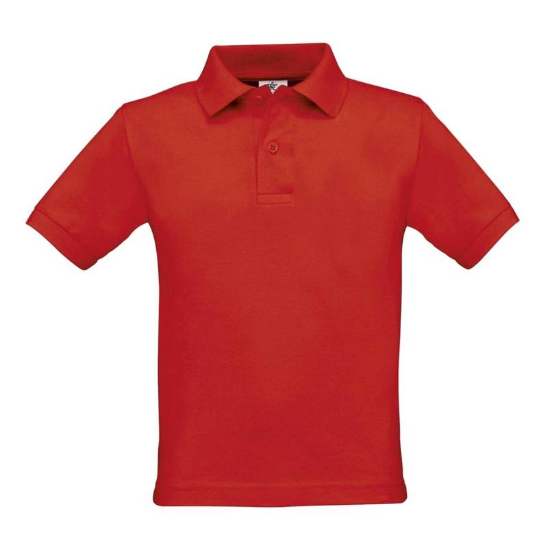 B&c Safran Polo Shirt Mädchen Rot Bunt 5-6A von B and C