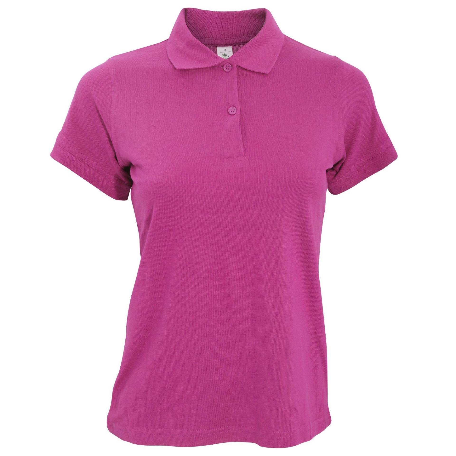 B&c Safran Poloshirt, Kurzarm Damen Fuchsia XS von B and C