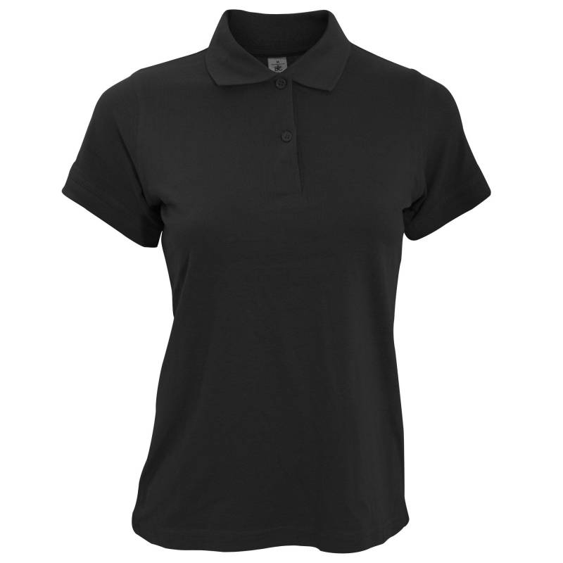 B&c Safran Poloshirt, Kurzarm Damen Schwarz M von B and C