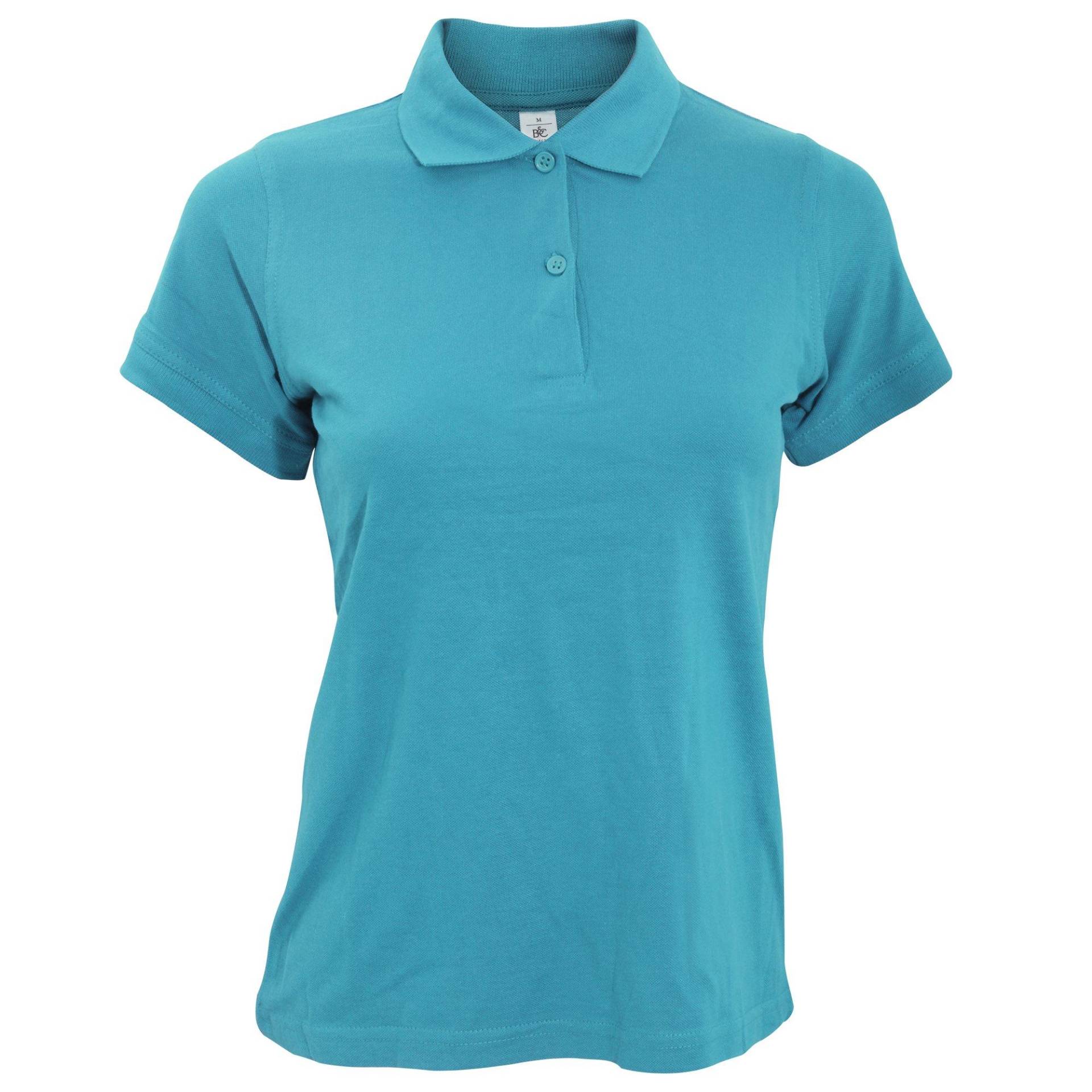 B&c Safran Poloshirt, Kurzarm Damen Taubenblau L von B and C