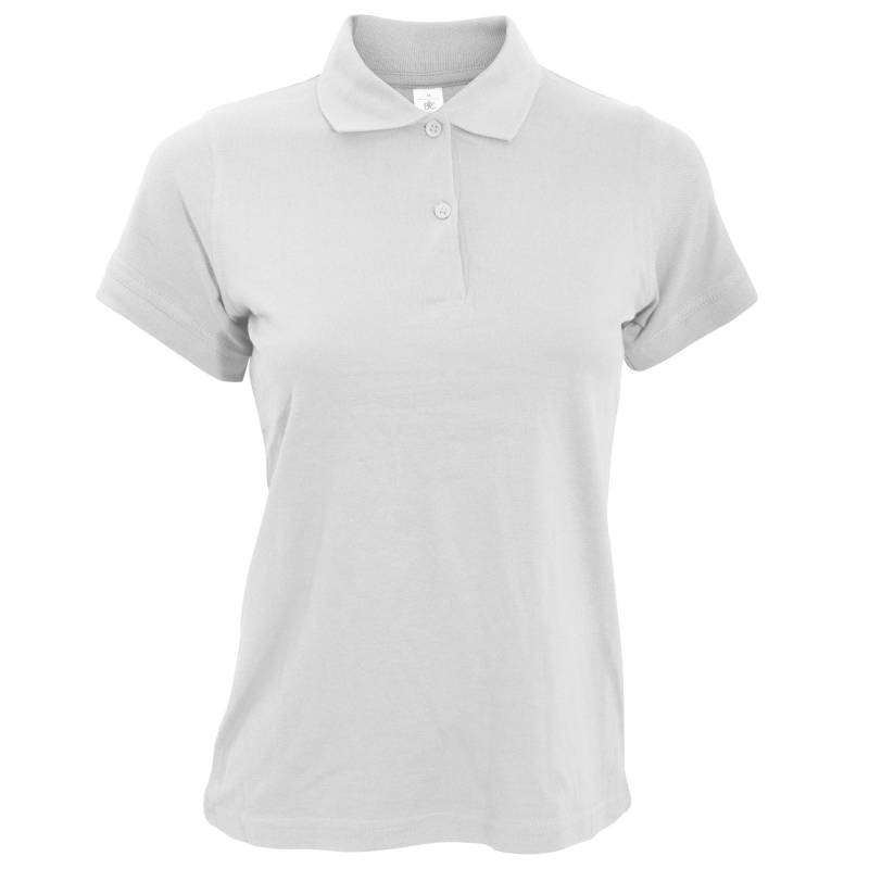 B&c Safran Poloshirt, Kurzarm Damen Weiss XXL von B and C