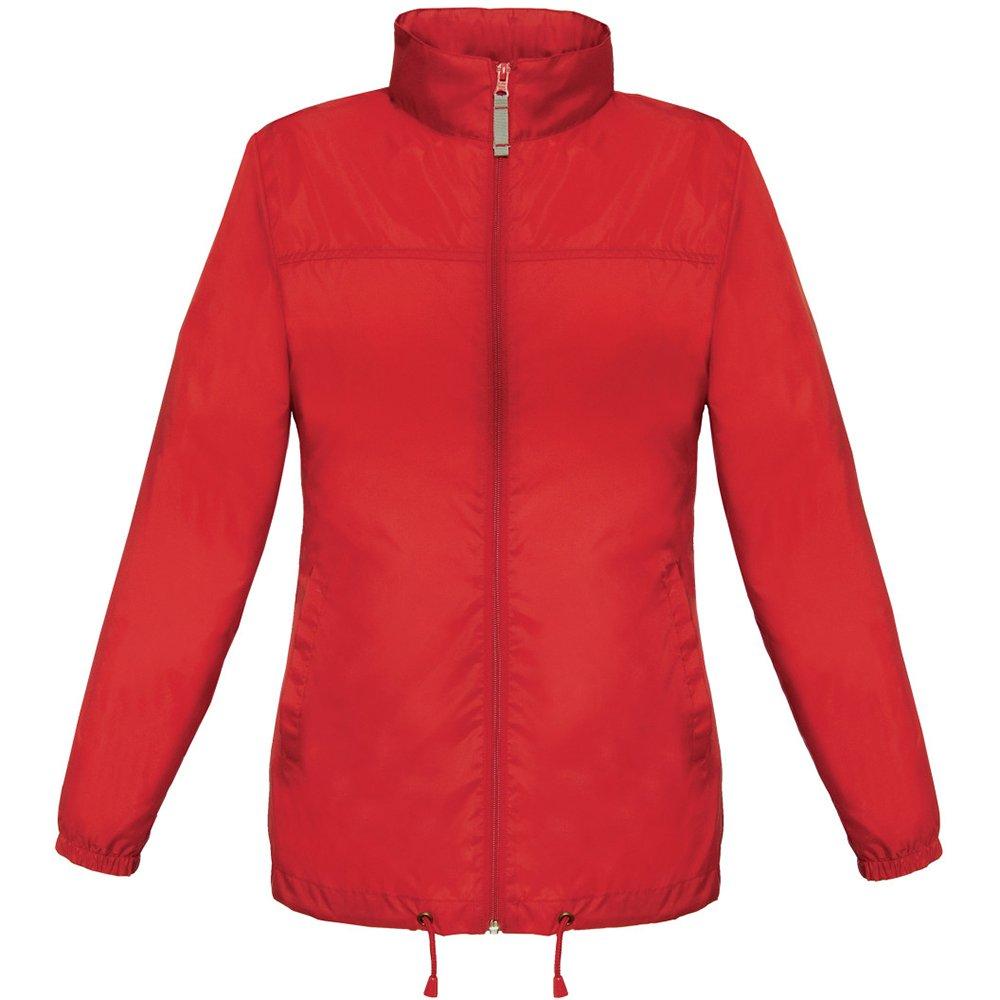 B and C - B&C Sirocco Jacke, Leicht, für Damen, Rot Bunt, Größe M von B and C