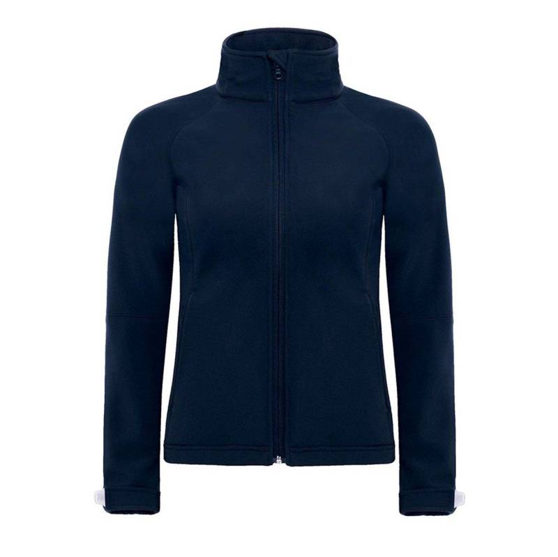 B&c Softshelljacke Mit Kapuze, Winddicht, Wasserfest, Atmungsaktiv Damen Marine S von B and C