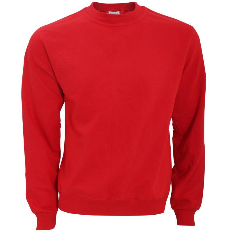 B&c Sweatshirt Mit Rundhalsausschnitt Herren Rot Bunt S von B and C