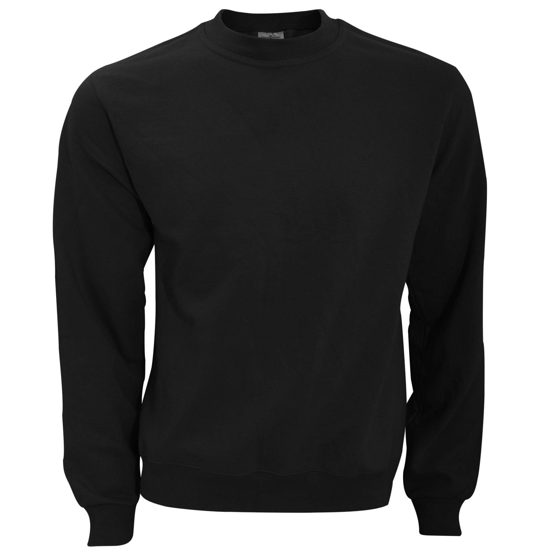 B&c Sweatshirt Mit Rundhalsausschnitt Herren Schwarz 3XL von B and C