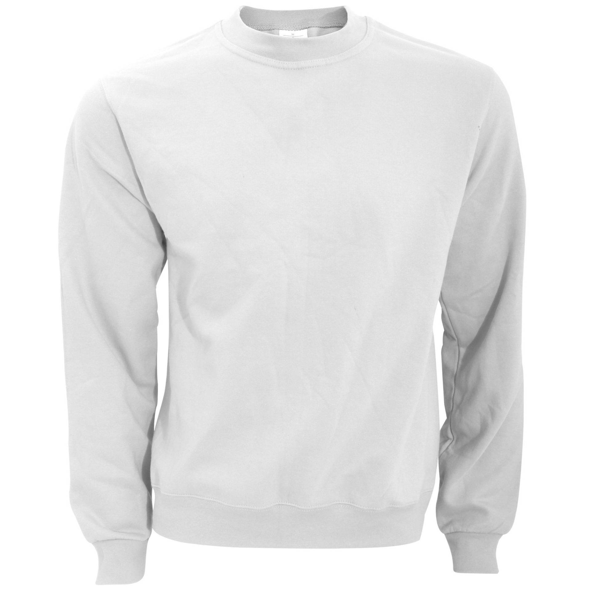 B&c Sweatshirt Mit Rundhalsausschnitt Herren Weiss M von B and C