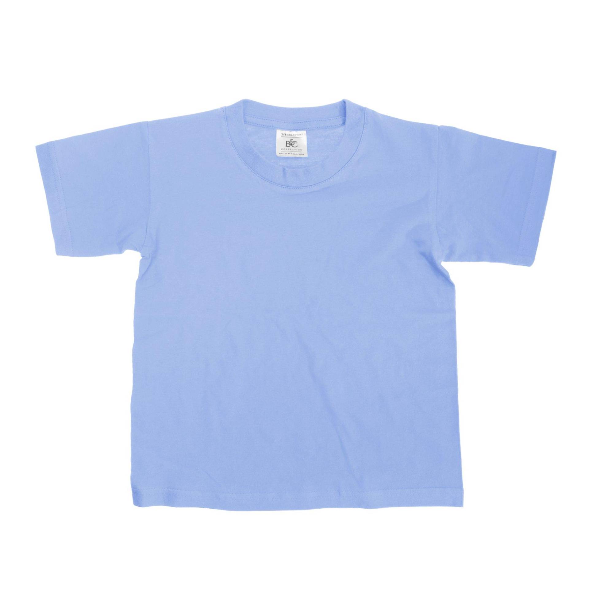 B and C - B&C TShirt, kurzarm (2 StückPackung), 7-8A, Blau Denim von B and C