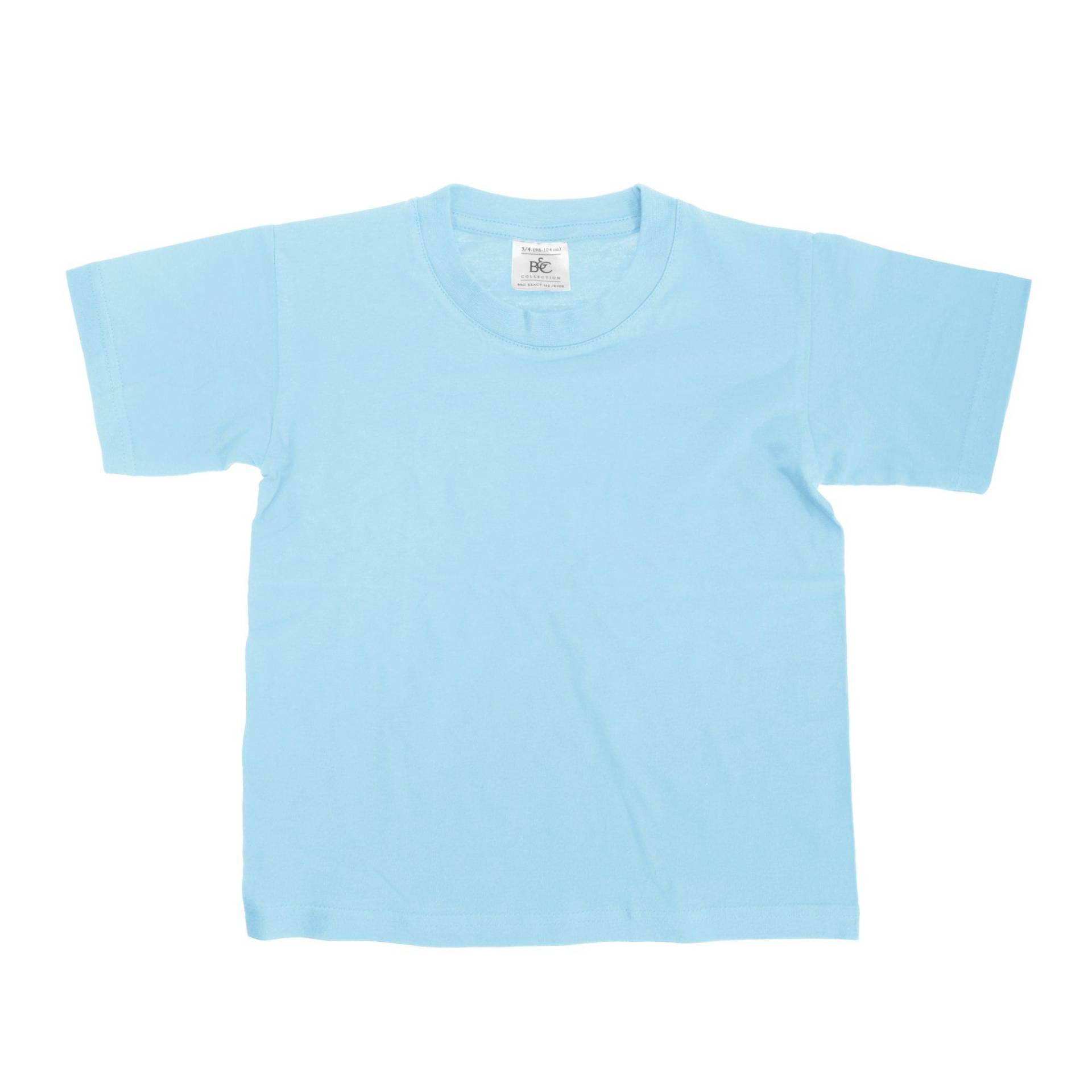 B&c Tshirt, Kurzarm Mädchen Himmelblau 1-2A von B and C