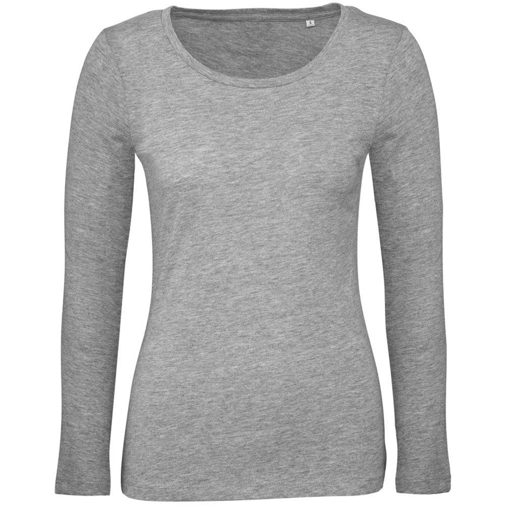 B&c Tshirt Inspire, Langarm Damen Grau XS von B and C