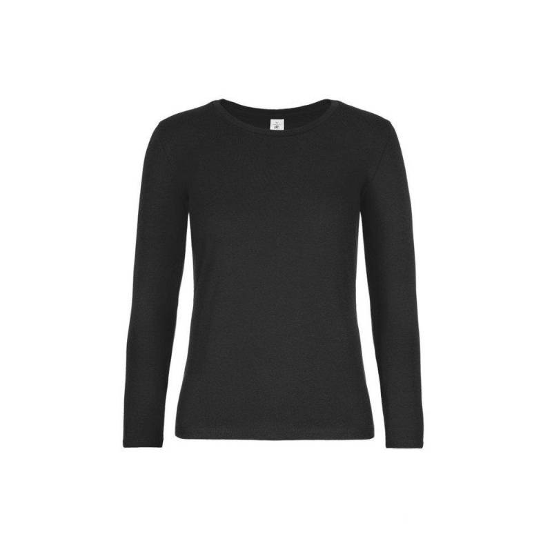 B&c #e190 Tshirt Langärmlig Damen Schwarz 3XL von B and C