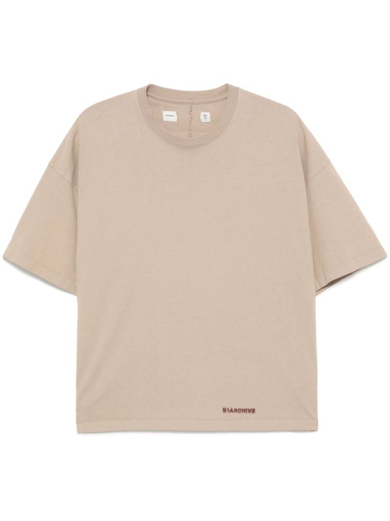 B1ARCHIVE logo-embroidered crew-neck T-shirt - Brown von B1ARCHIVE