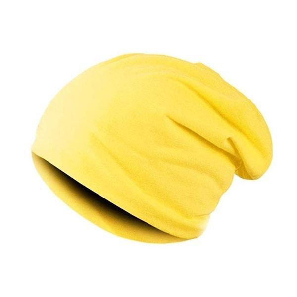 Dünne Beanie Im Baggy-stil Herren Gelb Pastel ONE SIZE von B2X