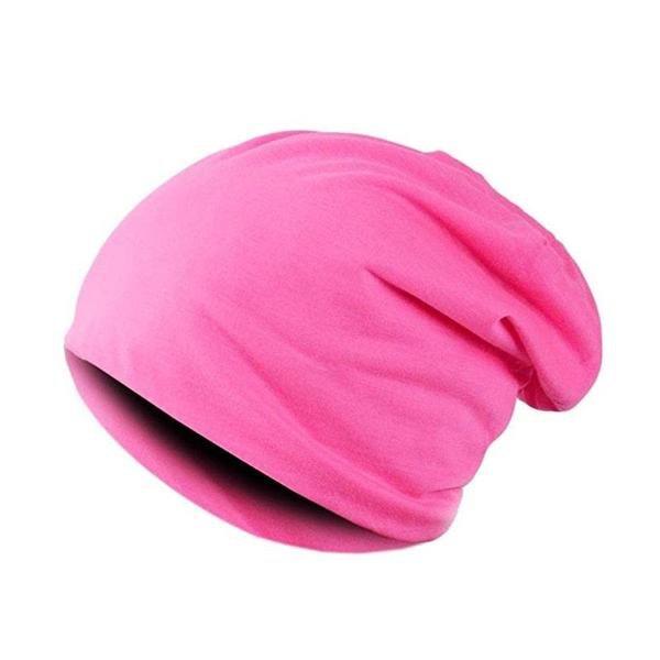 Dünne Beanie Im Baggy-stil Herren Pink ONE SIZE von B2X