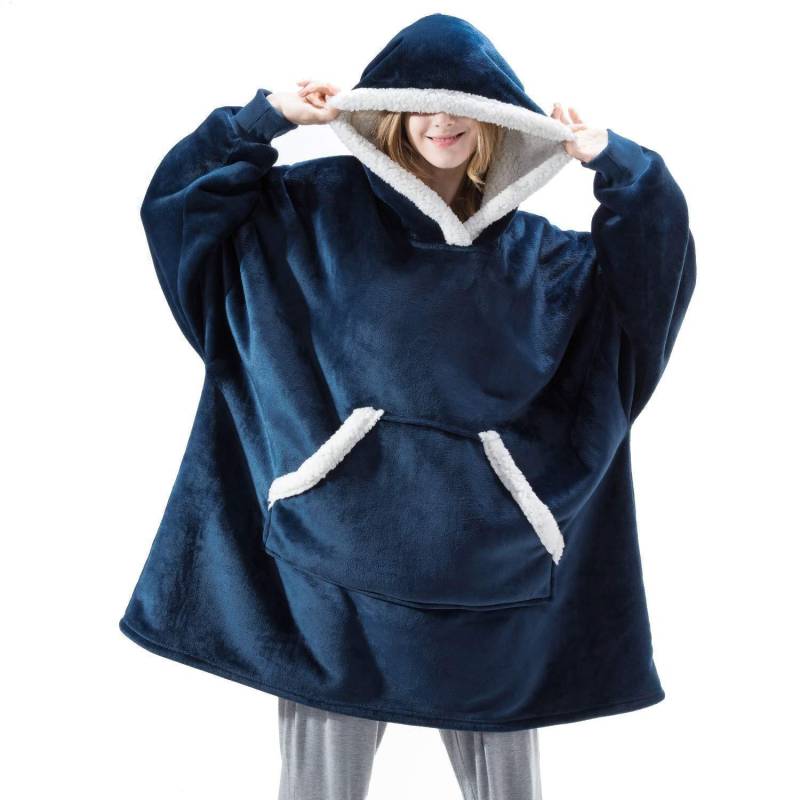 Gemütlicher Hoodie, Übergröße - Blau Mädchen  ONE SIZE von B2X