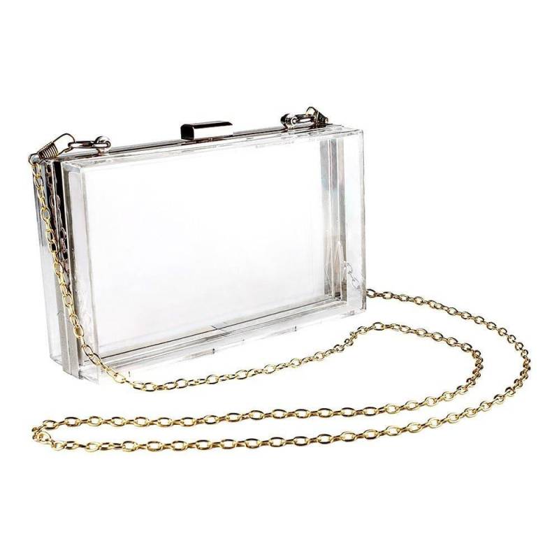 Transparente Tasche Mit Kette - Silber Damen  ONE SIZE von B2X