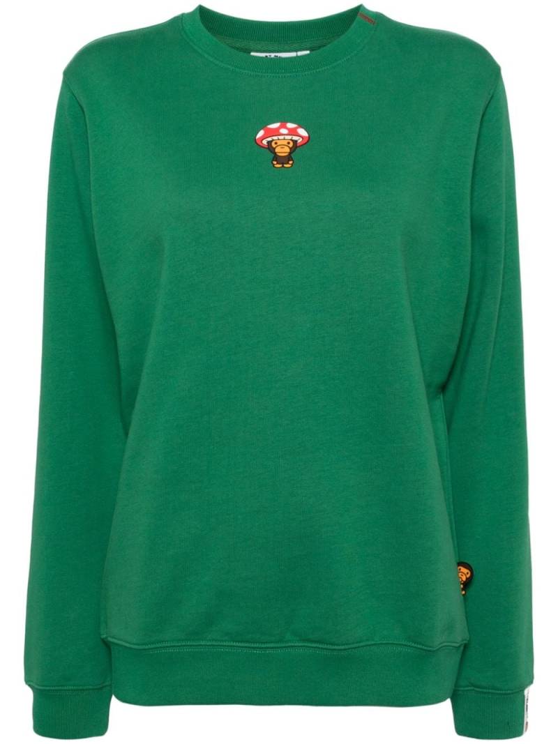 *BABY MILO® STORE BY *A BATHING APE® Baby Milo crew neck sweatshirt - Green von *BABY MILO® STORE BY *A BATHING APE®