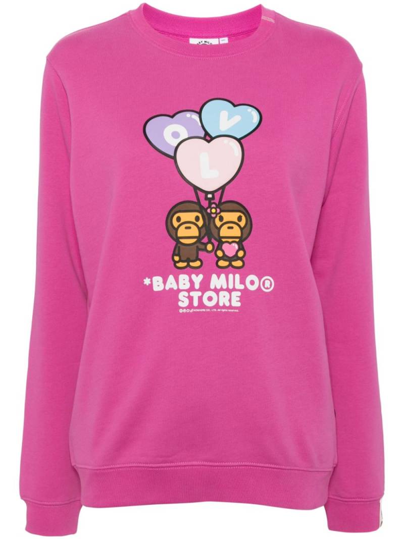 *BABY MILO® STORE BY *A BATHING APE® Baby Milo crew neck sweatshirt - Pink von *BABY MILO® STORE BY *A BATHING APE®