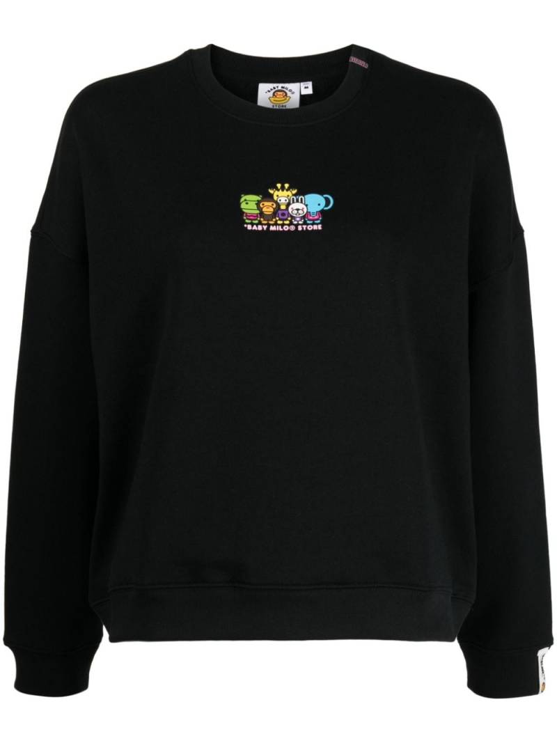 *BABY MILO® STORE BY *A BATHING APE® logo-embroidered sweatshirt - Black von *BABY MILO® STORE BY *A BATHING APE®