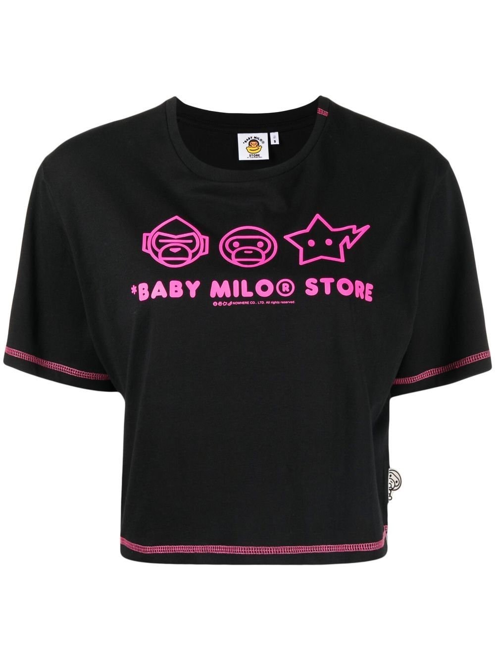 *BABY MILO® STORE BY *A BATHING APE® logo-print cropped T-shirt - Black von *BABY MILO® STORE BY *A BATHING APE®