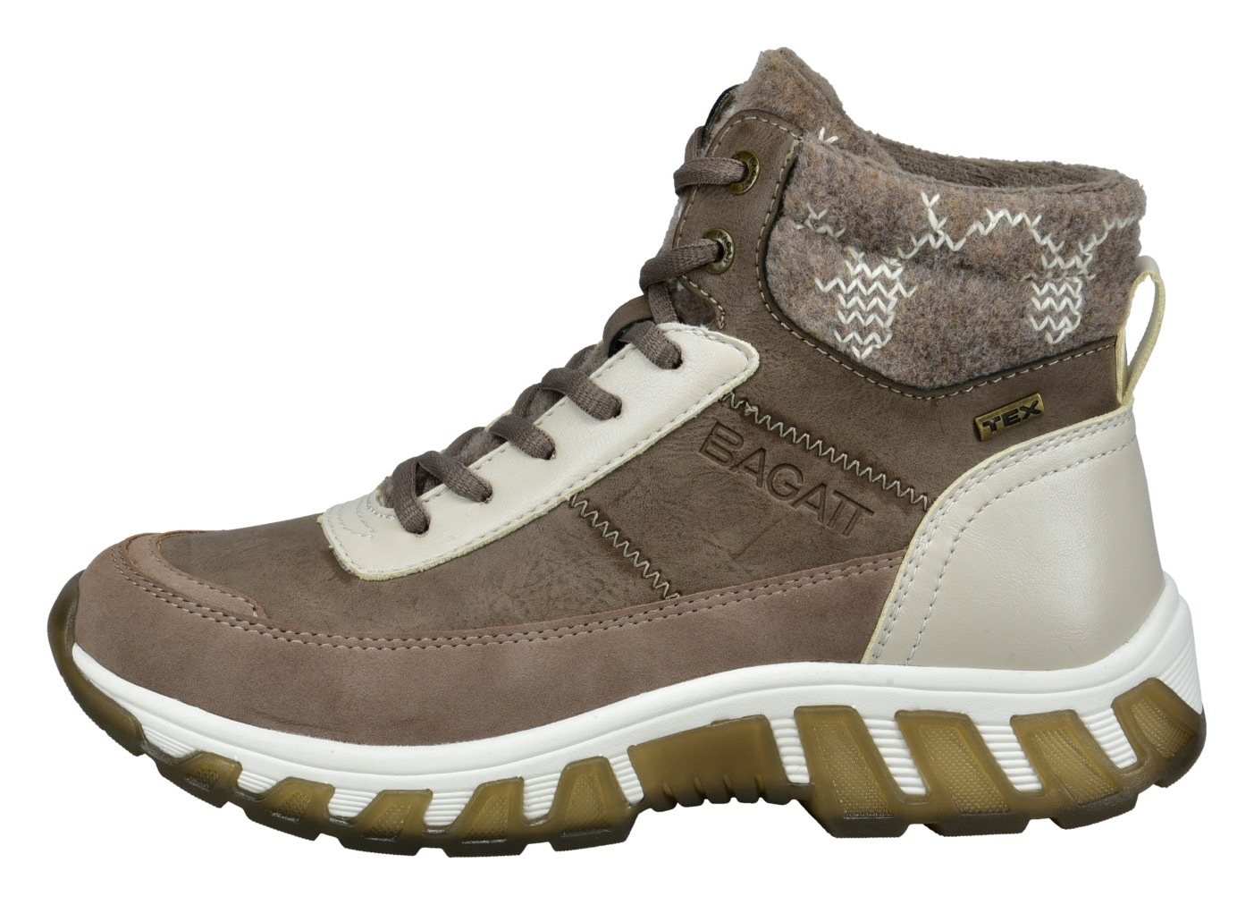 BAGATT Schnürboots, mit schönem Strick-Kragen BAGATT Schnürboots, mit schönem Strick-Kragen von BAGATT