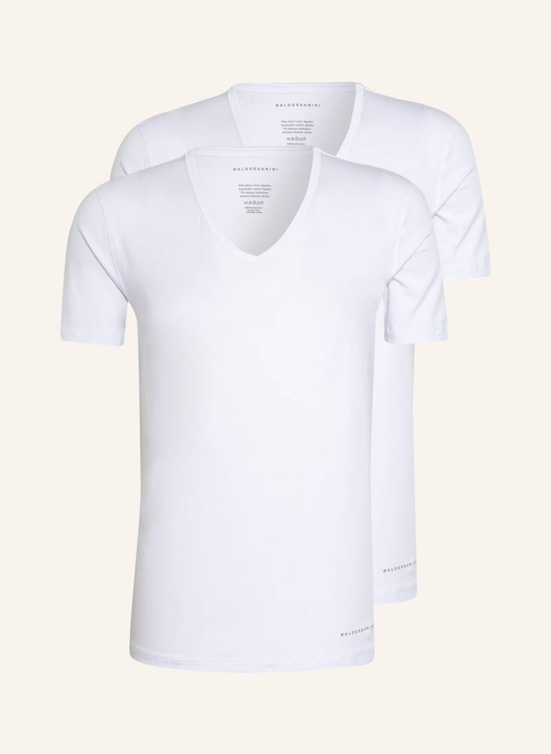 Baldessarini 2er-Pack V-Shirts weiss von BALDESSARINI