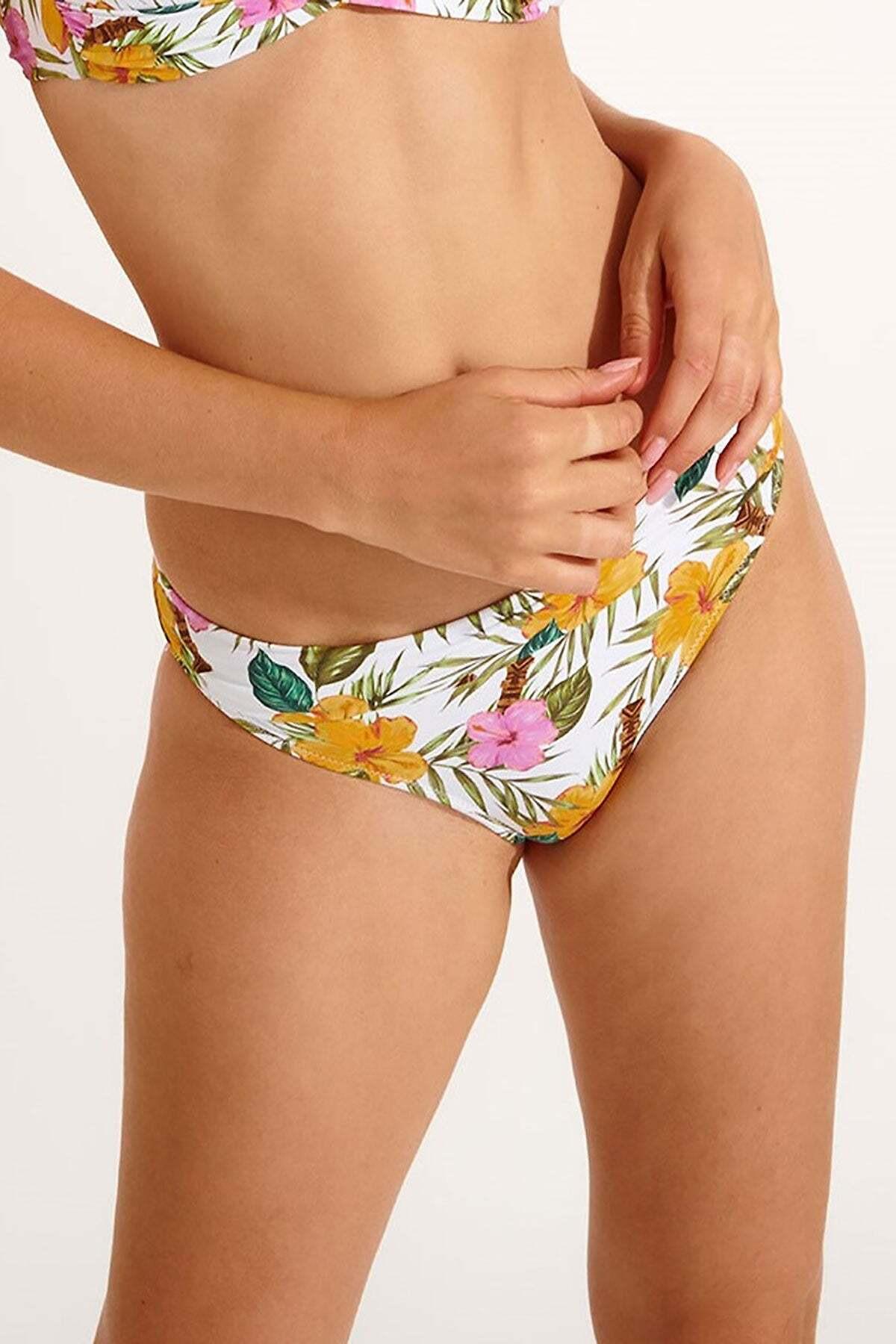 Bikini-hose Merenda-tortuga Unisex Weiss L von BANANA MOON