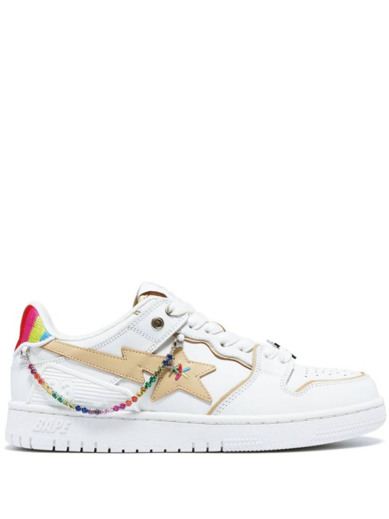 BAPY BY *A BATHING APE® Sk8 Sta leather sneakers - White von BAPY BY *A BATHING APE®