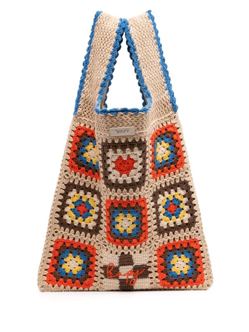 BAPY BY *A BATHING APE® crochet-knit tote bag - Neutrals von BAPY BY *A BATHING APE®