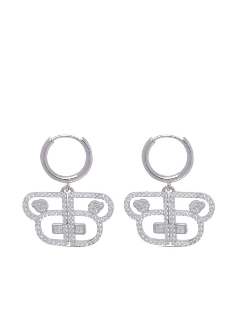 BAPY BY *A BATHING APE® crystal-embellished drop earrings - Silver von BAPY BY *A BATHING APE®