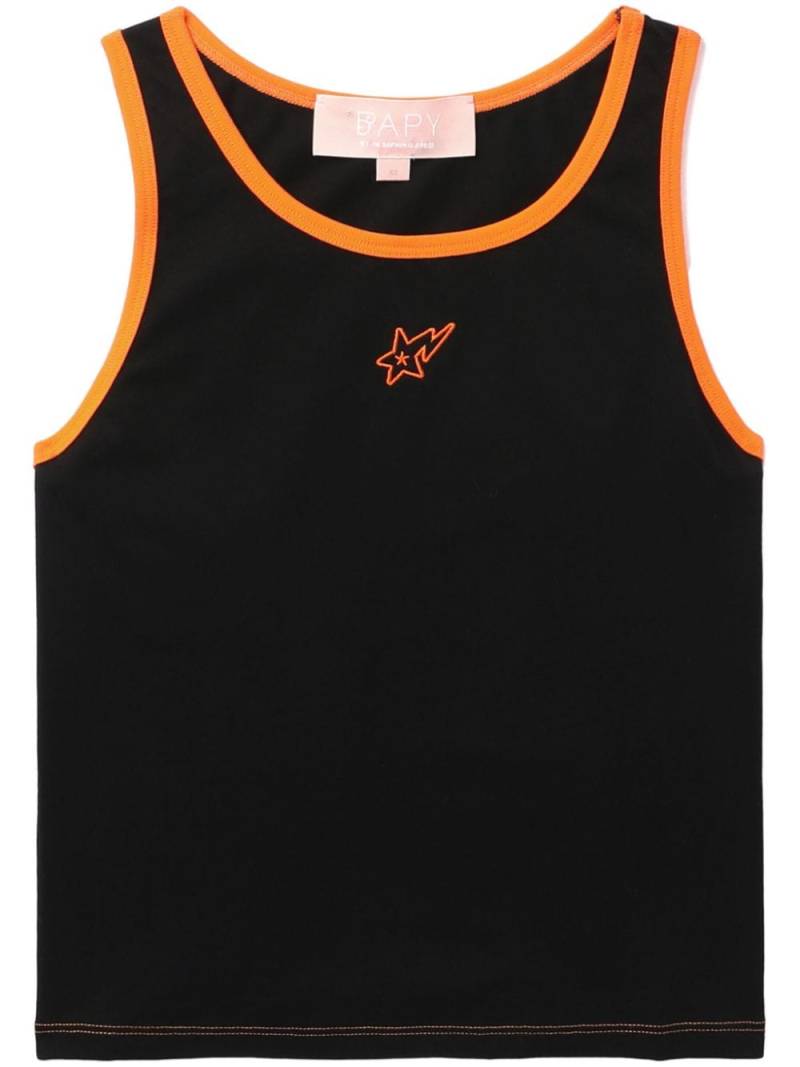 BAPY BY *A BATHING APE® embroidered cotton tank top - Black von BAPY BY *A BATHING APE®