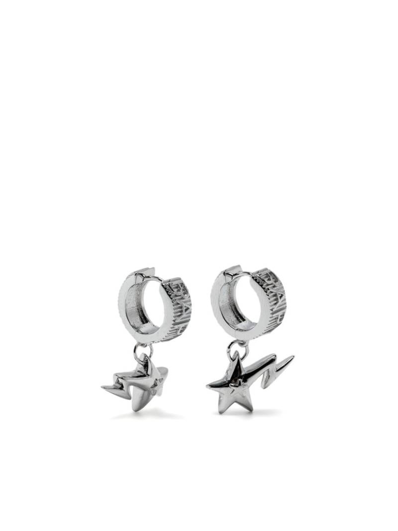 BAPY BY *A BATHING APE® hoop STA earrings - Silver von BAPY BY *A BATHING APE®