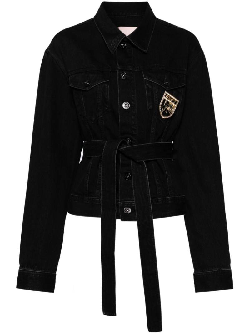 BAPY BY *A BATHING APE® logo pin denim jacket - Black von BAPY BY *A BATHING APE®